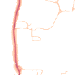 Daytime road noise heatmap for WR11 8LL