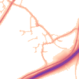 Daytime road noise heatmap for WR11 8LT