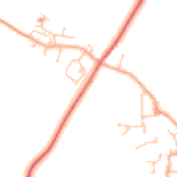 Daytime road noise heatmap for WR11 8LU