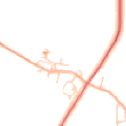 Daytime road noise heatmap for WR11 8ND