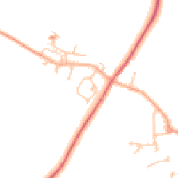 Daytime road noise heatmap for WR11 8NF