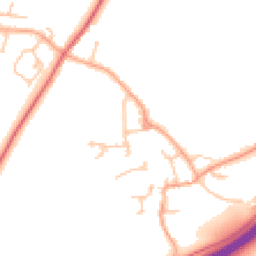 Daytime road noise heatmap for WR11 8NH