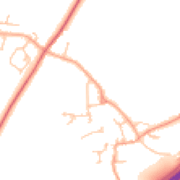 Daytime road noise heatmap for WR11 8NU