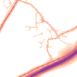 Daytime road noise heatmap for WR11 8NW