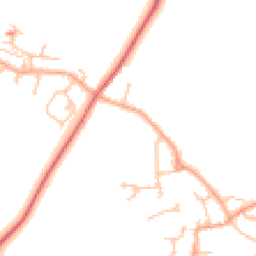Daytime road noise heatmap for WR11 8PJ