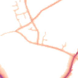 Daytime road noise heatmap for WR11 8QB