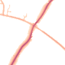 Daytime road noise heatmap for WR11 8RB