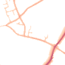 Daytime road noise heatmap for WR11 8TF