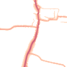 Daytime road noise heatmap for WR11 8UD