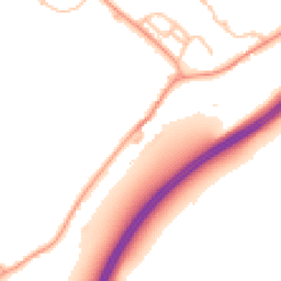 Daytime road noise heatmap for WR11 8UF