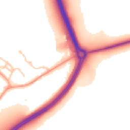 Daytime road noise heatmap for WR11 8UP