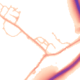 Daytime road noise heatmap for WR11 8XF