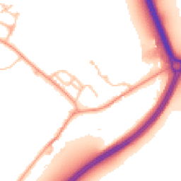 Daytime road noise heatmap for WR11 8XG