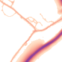 Daytime road noise heatmap for WR11 8XL