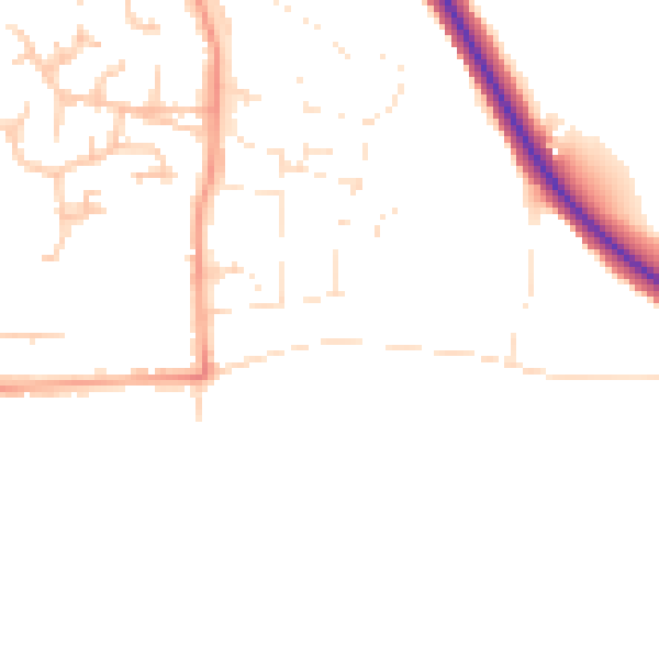 Daytime road noise heatmap for WR12 7AJ