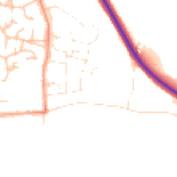 Daytime road noise heatmap for WR12 7AU