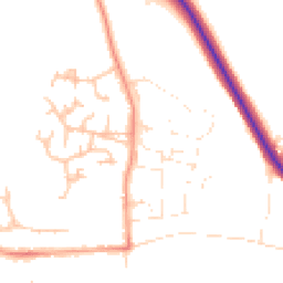 Daytime road noise heatmap for WR12 7BE