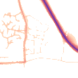 Daytime road noise heatmap for WR12 7BH
