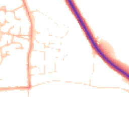 Daytime road noise heatmap for WR12 7BL