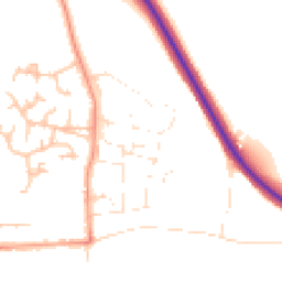 Daytime road noise heatmap for WR12 7BN