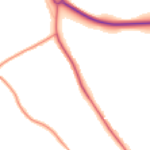 Daytime road noise heatmap for WR12 7DQ