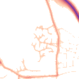 Daytime road noise heatmap for WR12 7EU