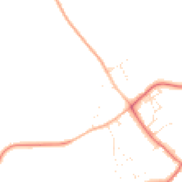 Daytime road noise heatmap for WR12 7PT