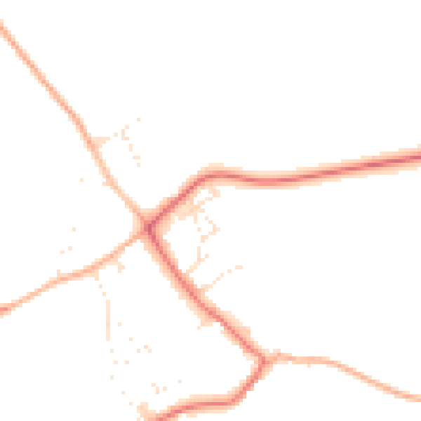 Daytime road noise heatmap for WR12 7PW
