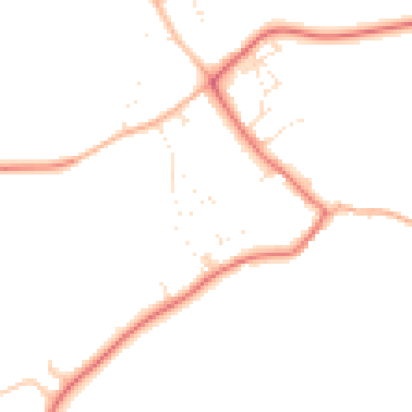 Daytime road noise heatmap for WR12 7QA