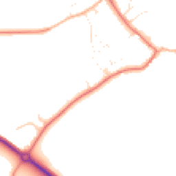 Daytime road noise heatmap for WR12 7QG