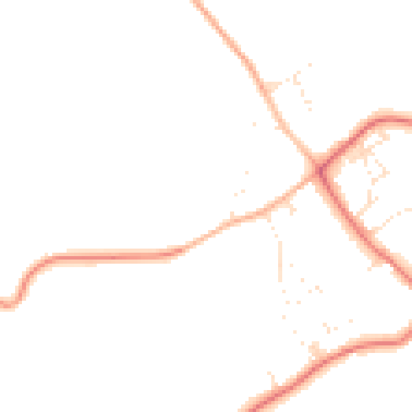 Daytime road noise heatmap for WR12 7RH