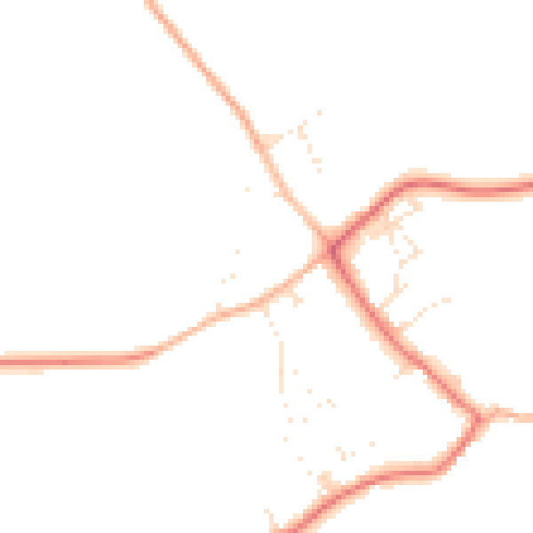 Daytime road noise heatmap for WR12 7RL