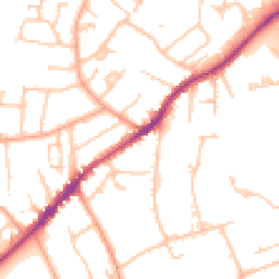 Daytime road noise heatmap for WR14 1AG