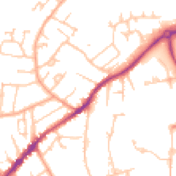 Daytime road noise heatmap for WR14 1AH