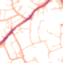 Daytime road noise heatmap for WR14 1AL
