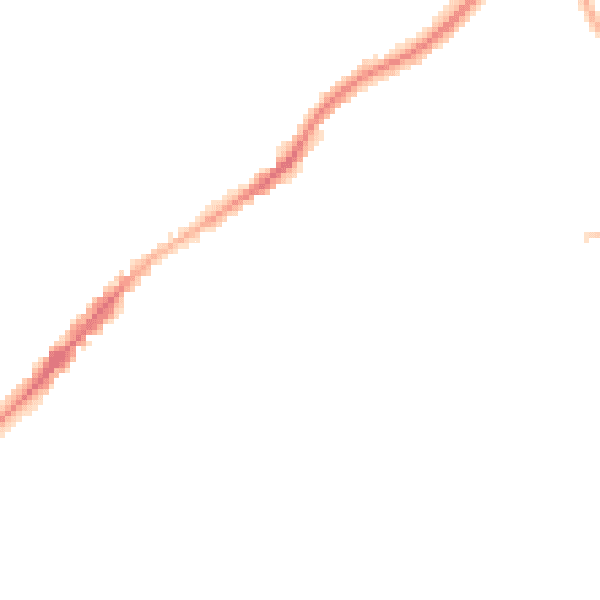 Night-time road noise heatmap for WR14 1AL
