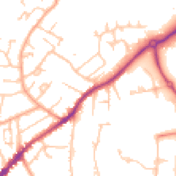 Daytime road noise heatmap for WR14 1AR
