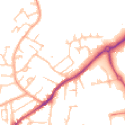 Daytime road noise heatmap for WR14 1AZ