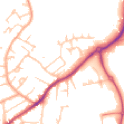 Daytime road noise heatmap for WR14 1BA