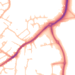 Daytime road noise heatmap for WR14 1BD