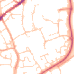 Daytime road noise heatmap for WR14 1BJ
