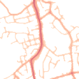 Daytime road noise heatmap for WR14 1BL