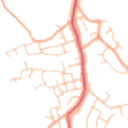 Daytime road noise heatmap for WR14 1BN
