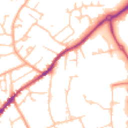 Daytime road noise heatmap for WR14 1DD