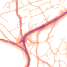 Daytime road noise heatmap for WR14 1DE