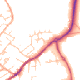 Daytime road noise heatmap for WR14 1DG