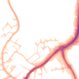 Daytime road noise heatmap for WR14 1DQ
