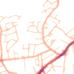 Daytime road noise heatmap for WR14 1DU
