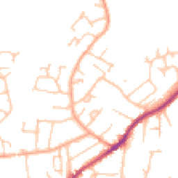 Daytime road noise heatmap for WR14 1DY