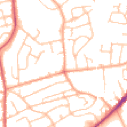 Daytime road noise heatmap for WR14 1FF